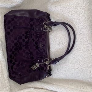 Plum coach purse